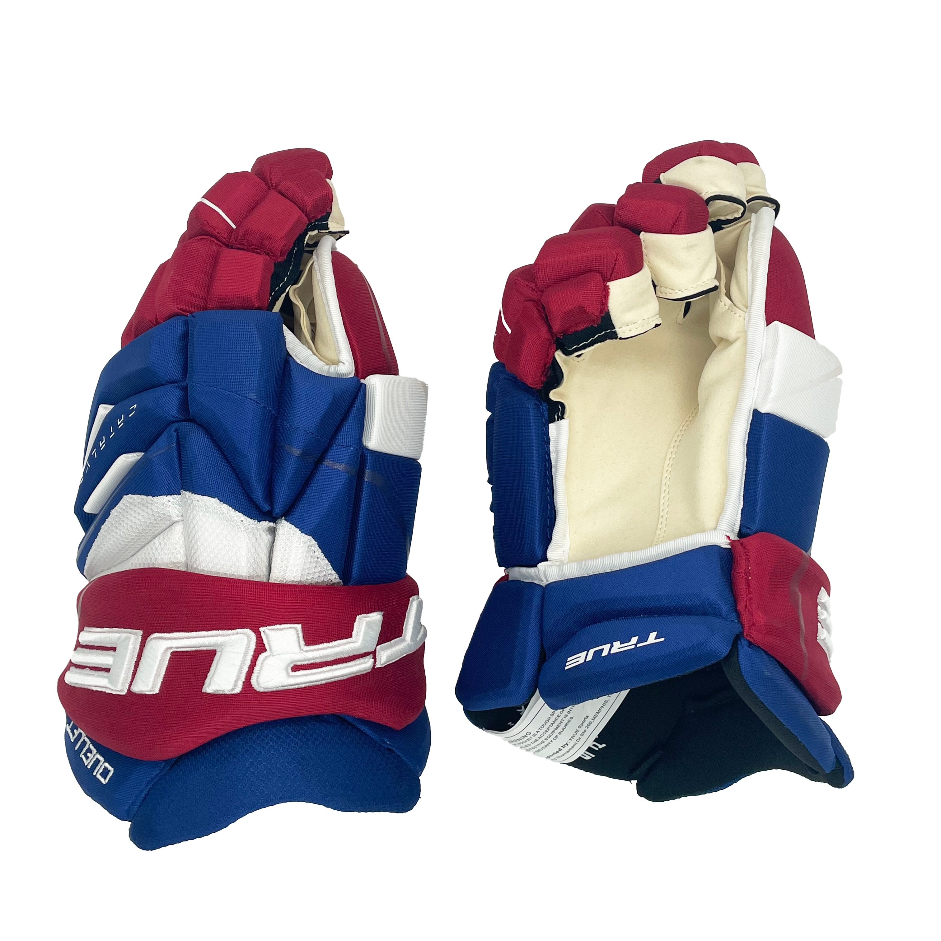 True Catalyst 9X - Gant NHL Pro Stock - Xavier Ouellet (Bleu/Rouge/Blanc)
